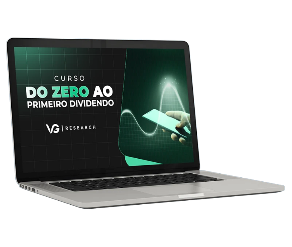 Curso Do Zero ao Primeiro Dividendo exibido em um notebook